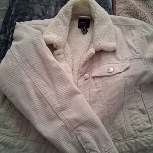Forever 21 Cream Teddy Jacket